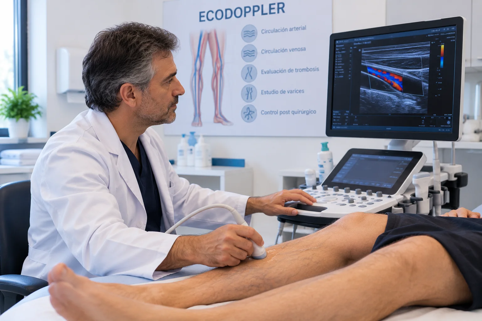 Ecodoppler de miembros inferiores en consultorio