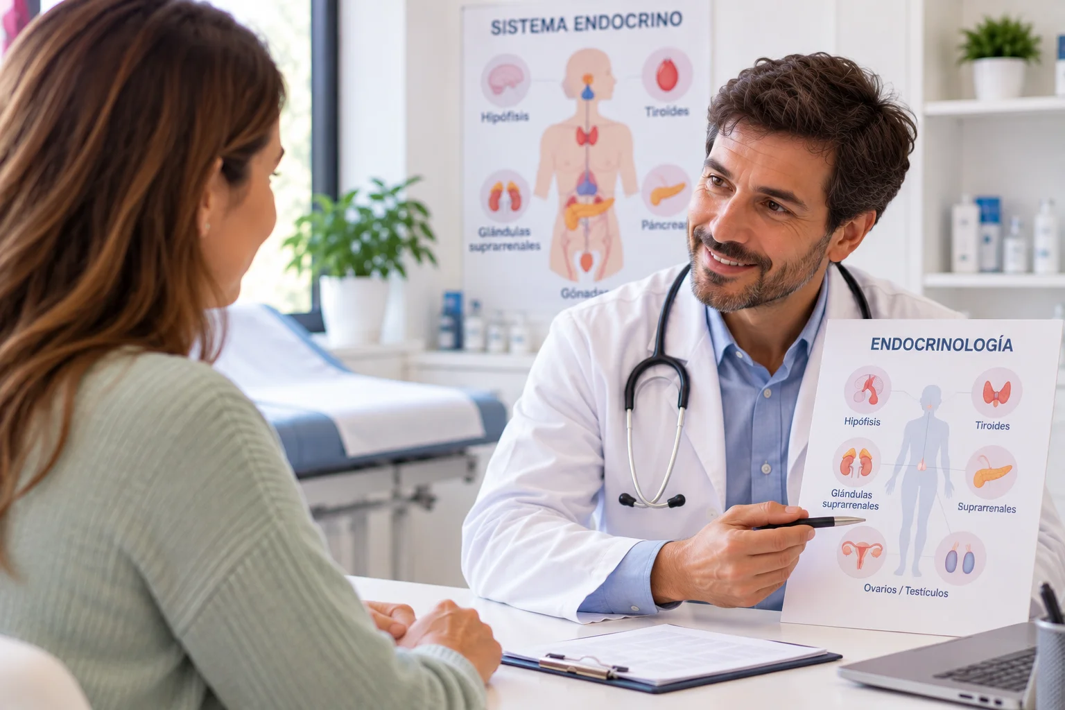 Consulta sobre Endocrinología en clínica