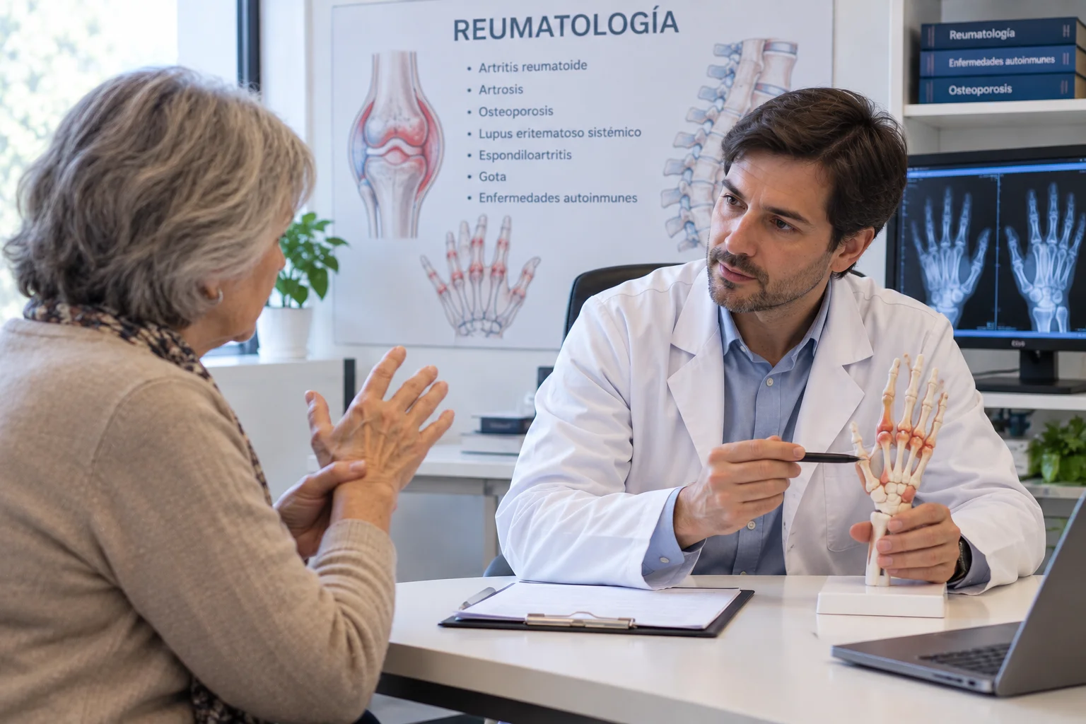 Consulta de Reumatología sobre dolor articular
